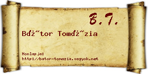 Bátor Tomázia névjegykártya